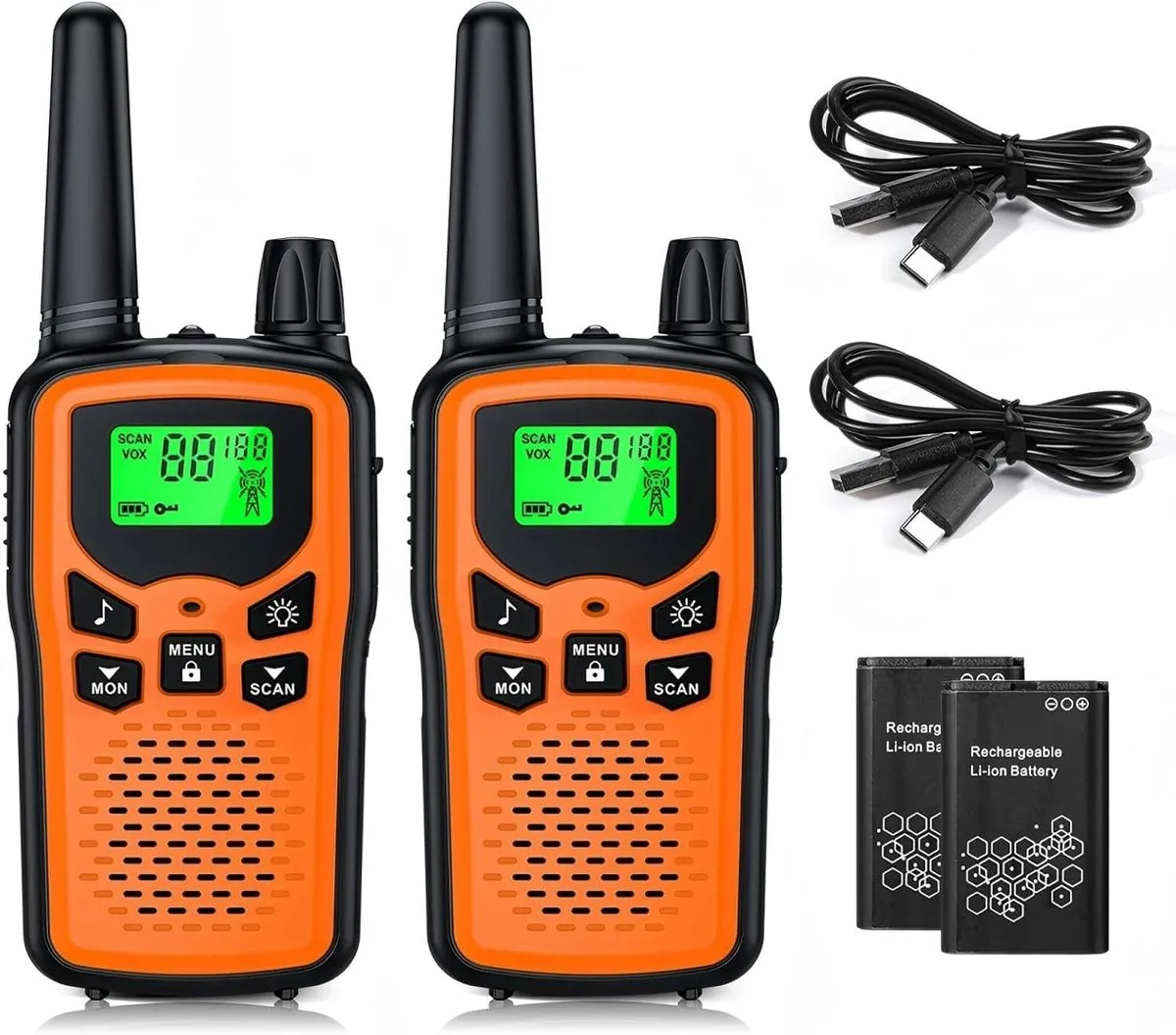 Walkie Talkies 2 Pack Walkie talkies with Rechargegable for Adults