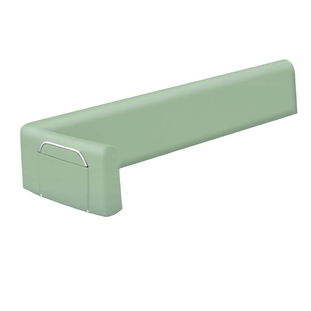 1.5m Child Safety Bed Fence - Universal Soft Guardrail Built-in Metal Tube - Green