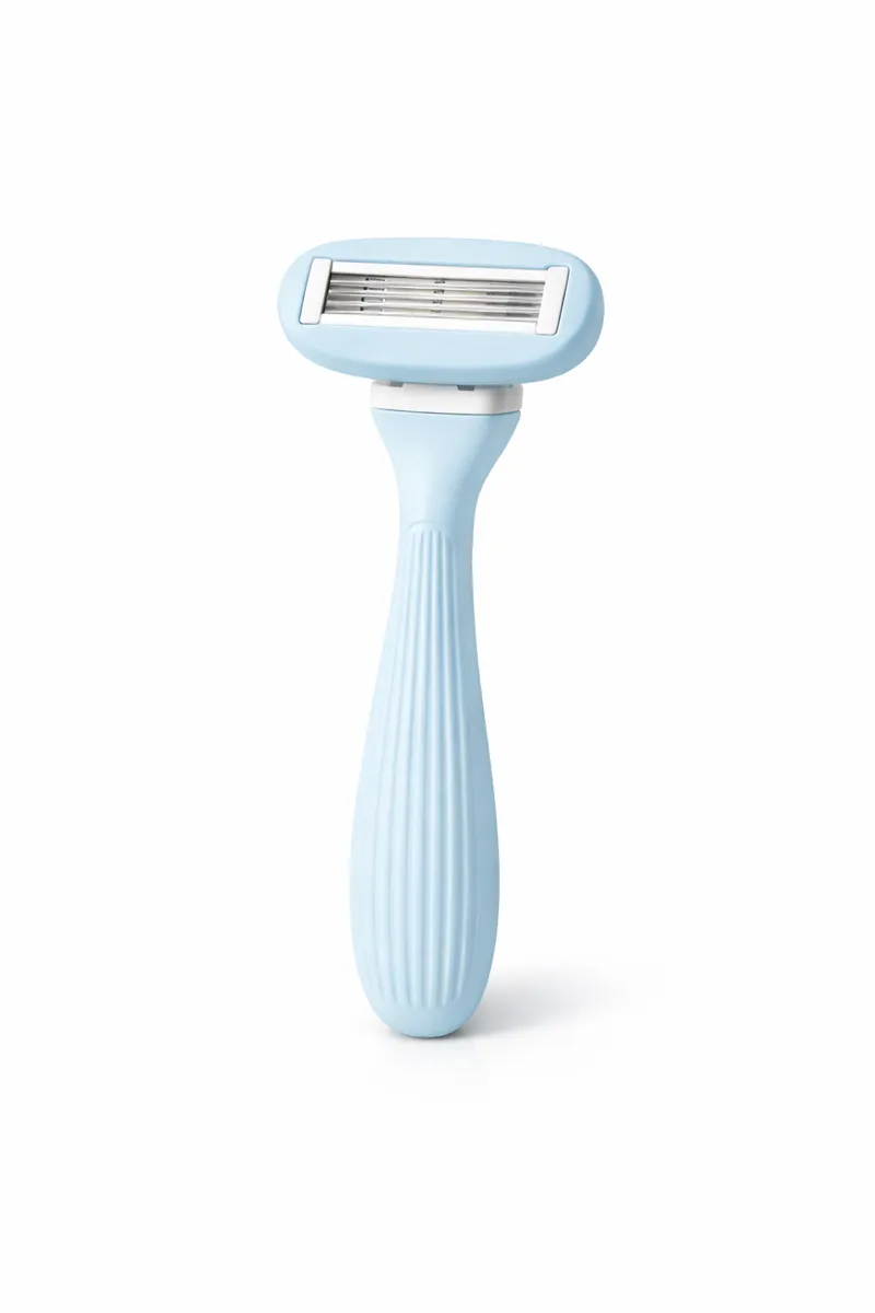 STUBB Belle 5-Blade Razor with Wall Mount & Extra Cartridge - Blue