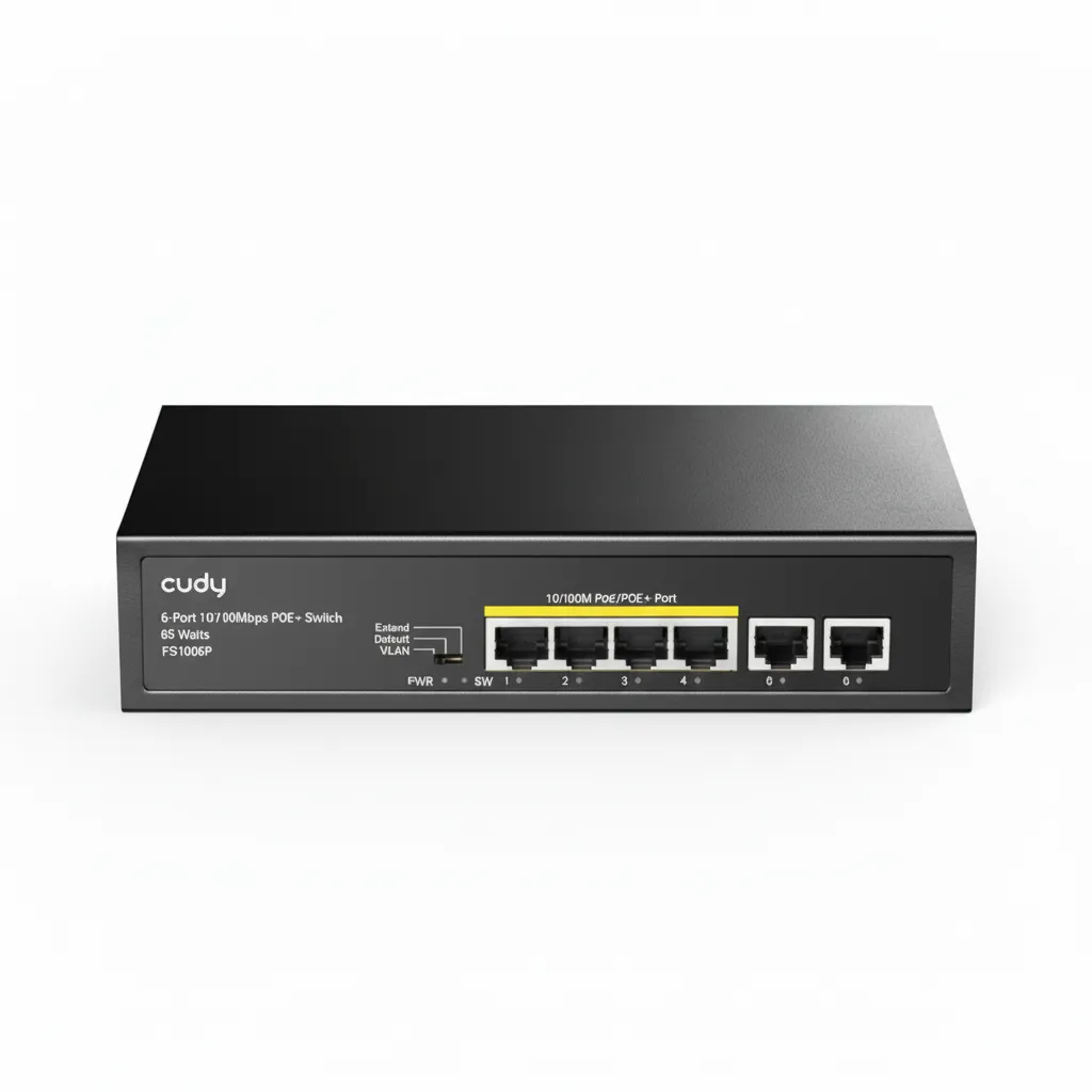Cudy 6-Port Unmanaged PoE+ Switch with 4 PoE Ports - 60W Desktop