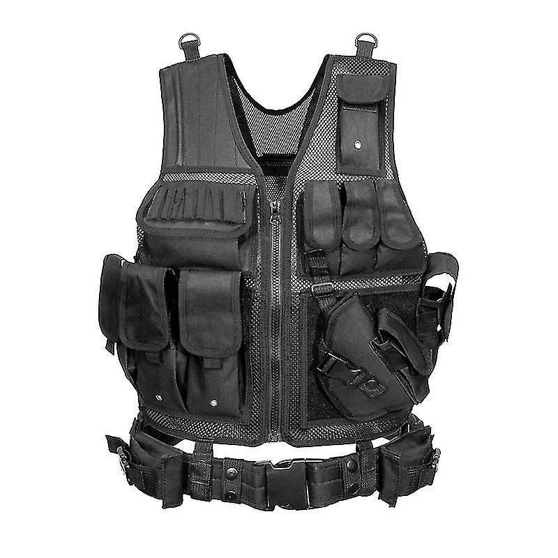 Outdoor Adventure Tactical Airsoft and Paintball Vest - Black