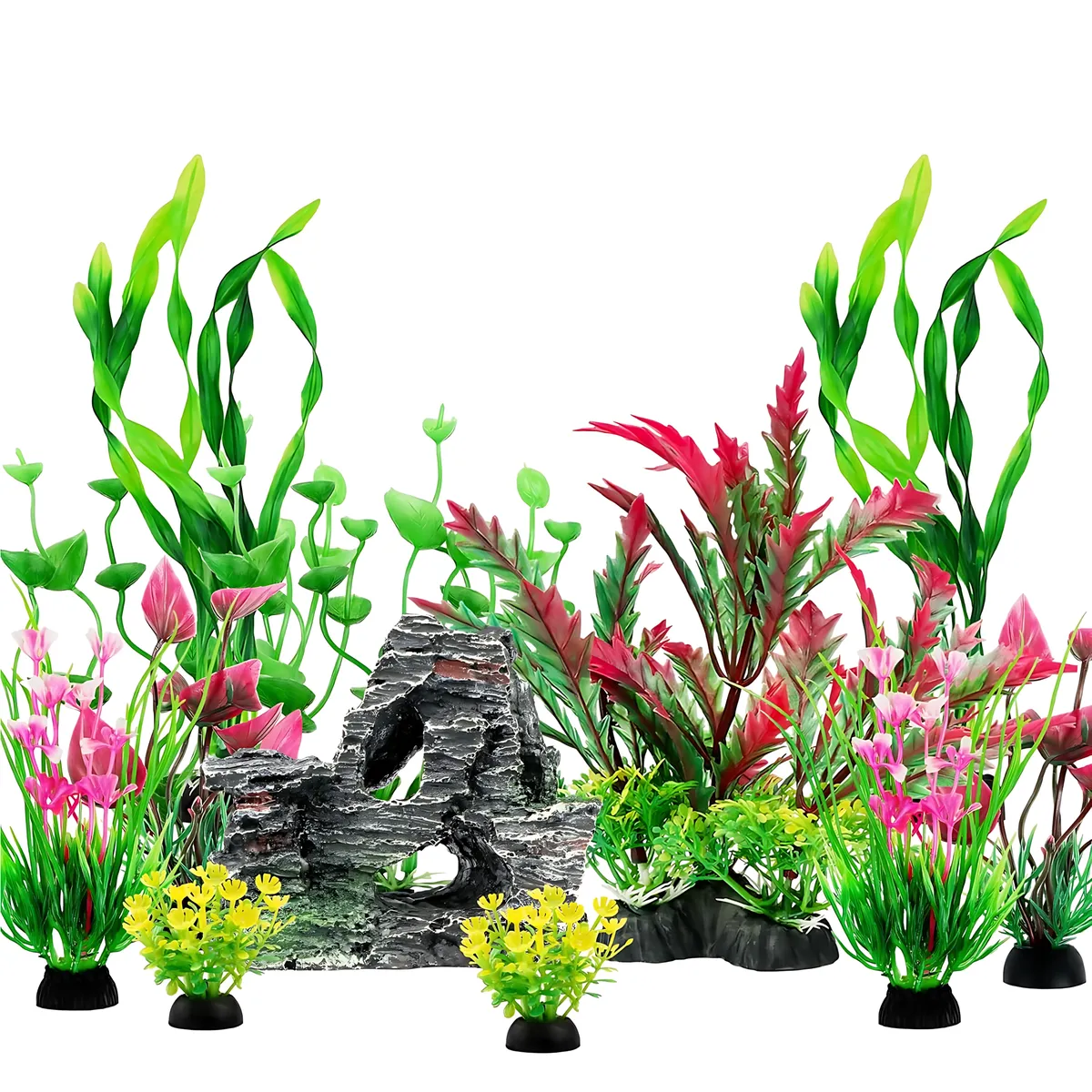 Aquarium Decorations Fish Tank Plants Artificial Aquarium Plants - 12 Piece