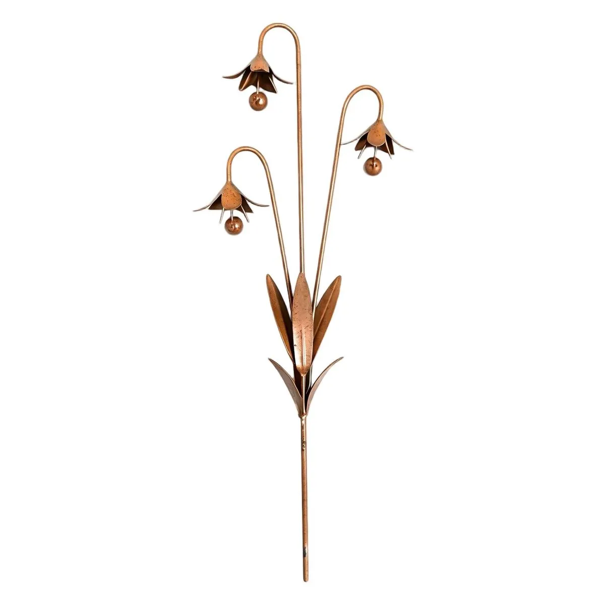 Copper Bellflower Garden Stake