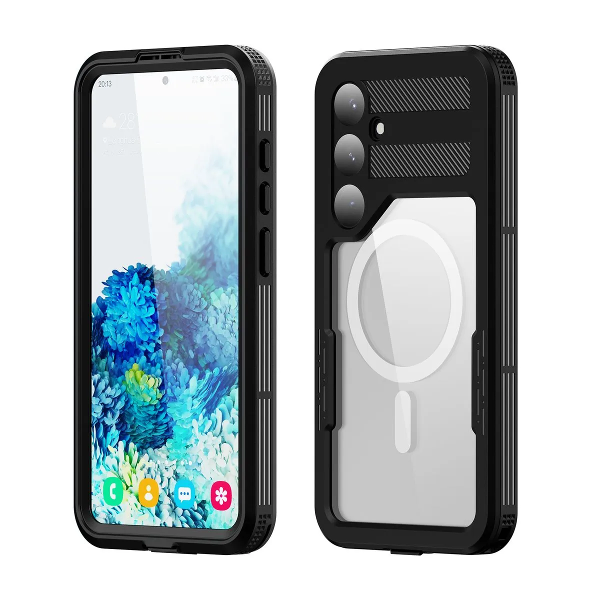 Metal Diving Waterproof Phone Case Compatible with Galaxy S24 Plus