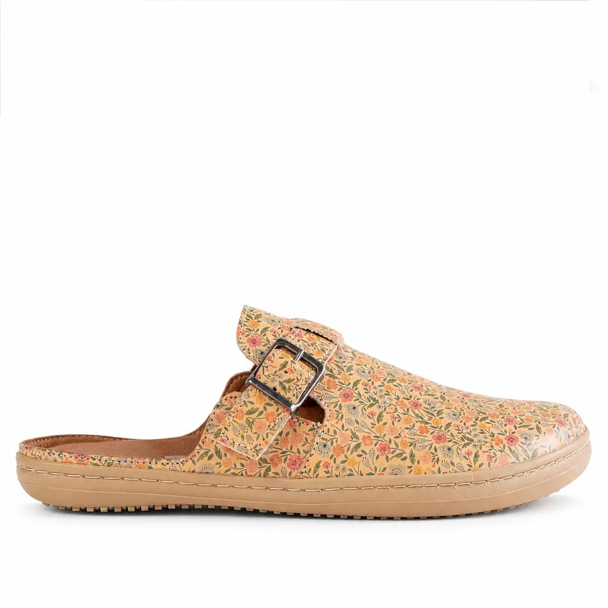 Froggie Barefoot Clog with Removable Footbed- Floral Leather - 12318