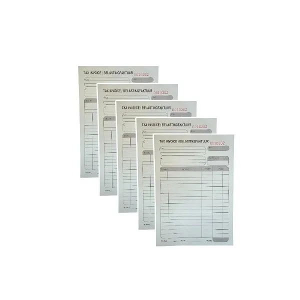 A5 Duplicate Carbonless Paper Invoice Books (50 Page) - Set of 5