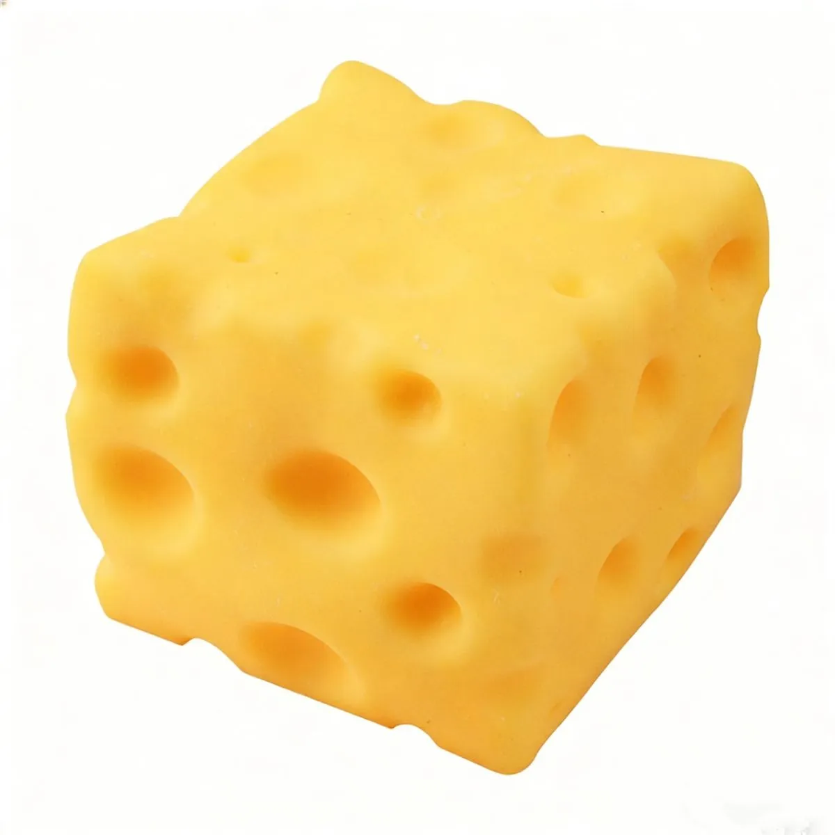 Cheese Squishy, Cheese Block Squeeze, Stress Relief Fidget, Novelty Gift - 6cm