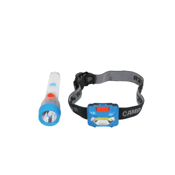 Camp Master Junior Flashlight & Headlamp Combo (Blue)