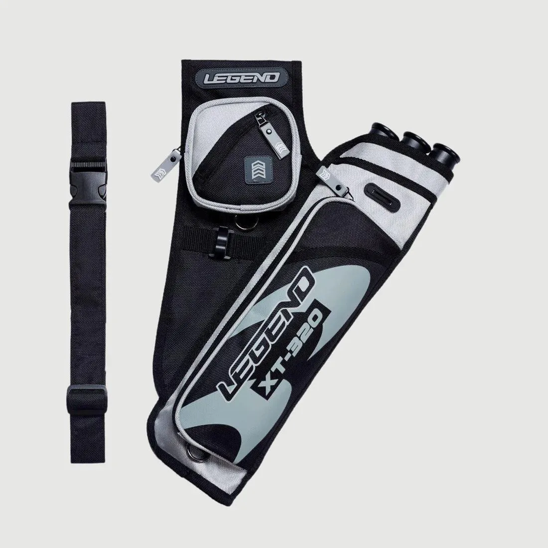 Legend XT-320 Archery Hip Quiver Right Hand with Belt - Grey