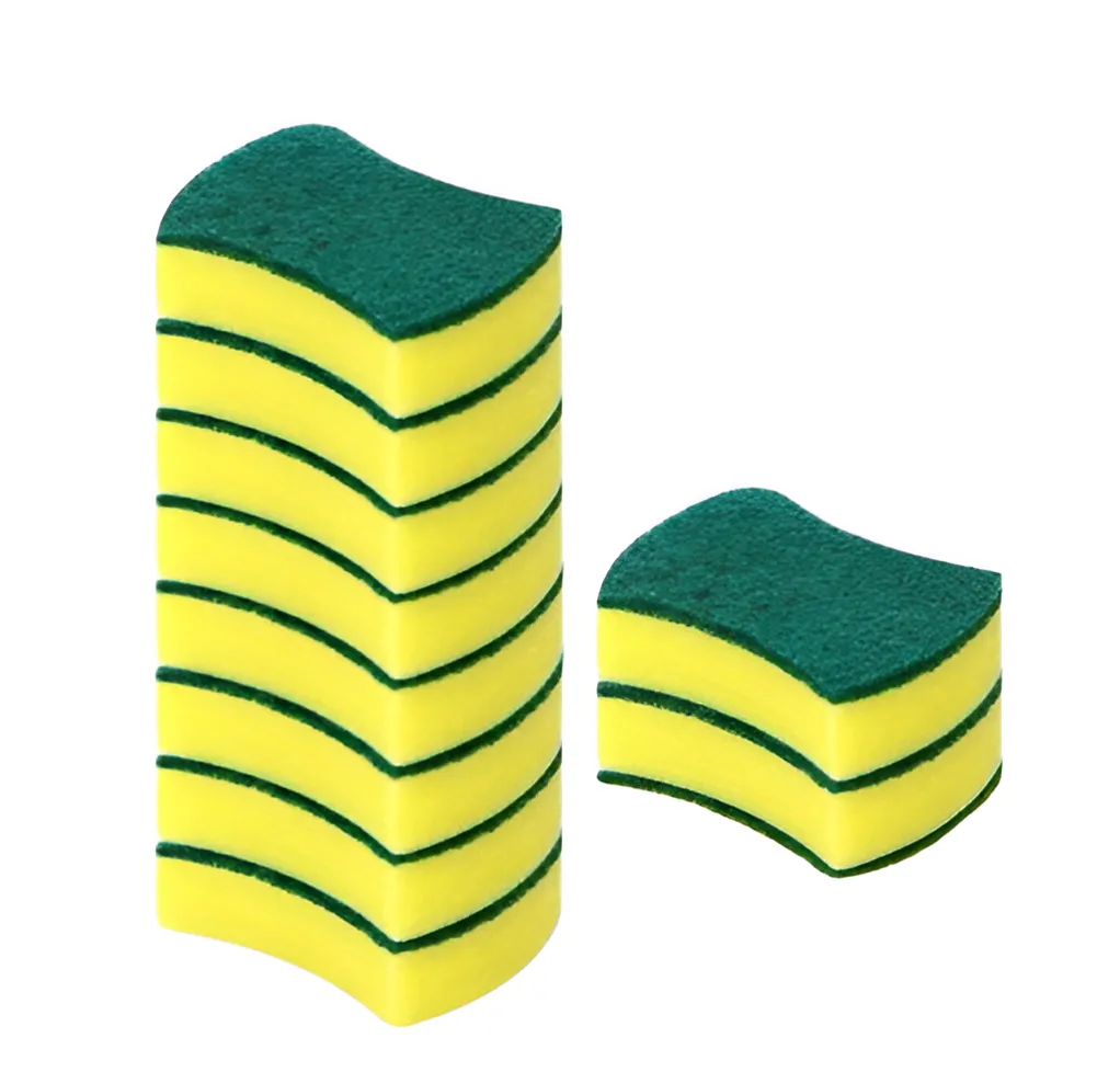 Kitchen Cleaning Sponges 10 Pack - Heavy Duty Scrubbing Pads | Dishwashing