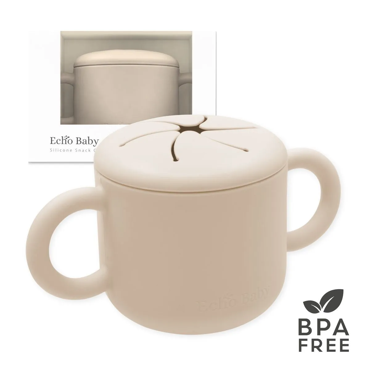 Echo Baby Silicone Snack Cup - Ivory