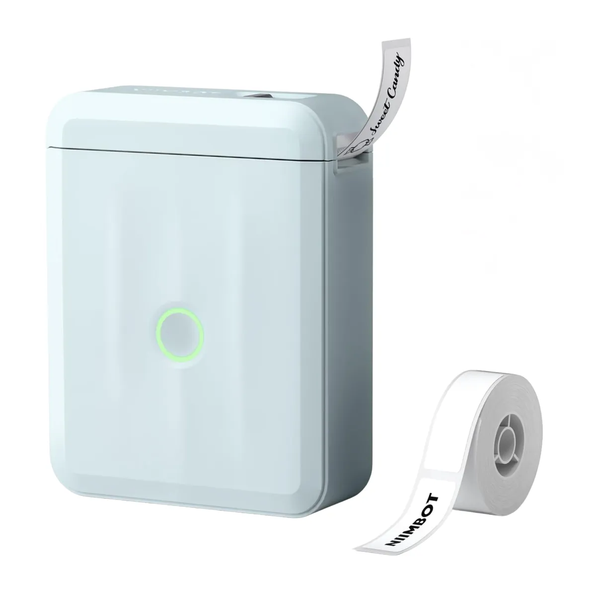Niimbot - D110_M - Portable Bluetooth Label Printer Incl Free Label Roll - Baby Blue