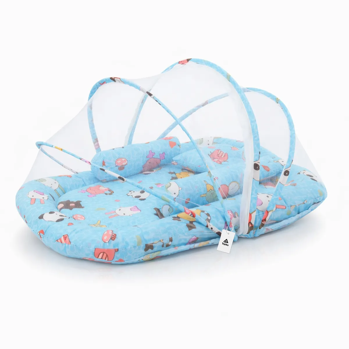 Topika Baby Sleeping Tent With Enclosure & Mosquito Net, Portable Baby Bed. - Blue