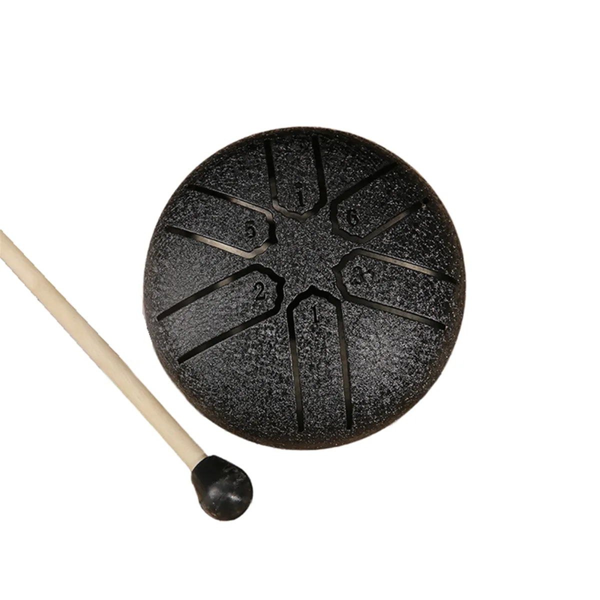 3 Inch 6-Tone Steel Tongue Drum Mini Hand Pan Drums with Drumsticks C