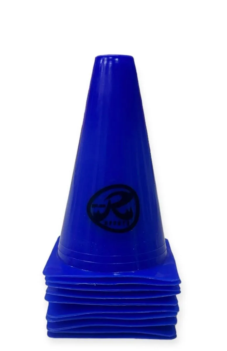 Ronex Agility Training Sport Cone - 15cm/6 inch - Pack of 10 - Blue