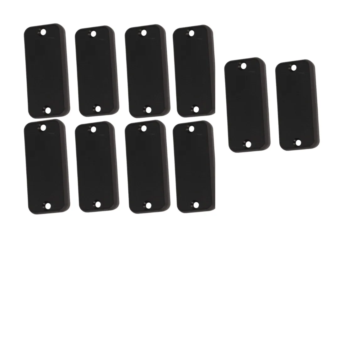 Plastic Bezel End Plate for 1455Q1602 Enclosures - 10 Pack, Black