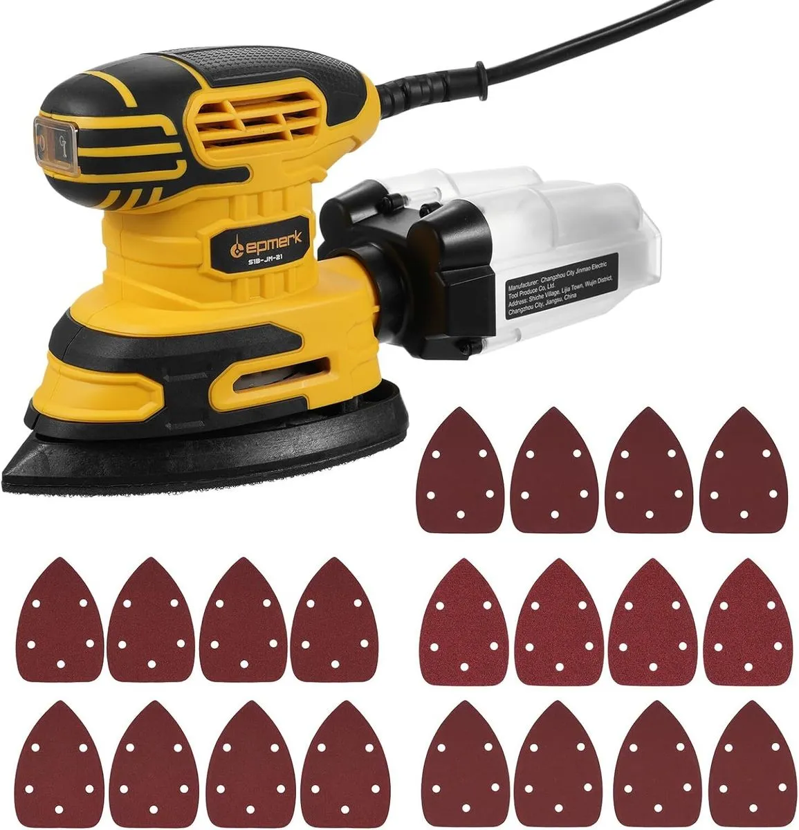 Detail Sander 13000 OPM Compact Electric Sander with Dust Collector 220W