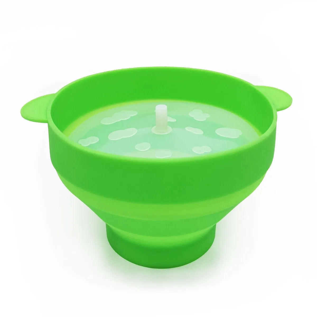 Collapsible Microwaveable Silicone Popcorn Maker - Green