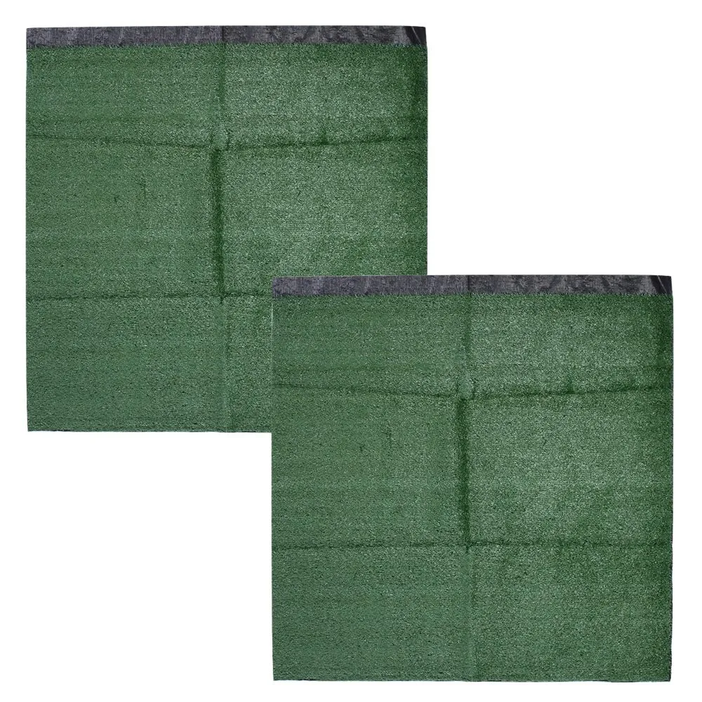 Garden Decor Outdoor Artificial Turf Lawn Grass Set of 2 - 1m