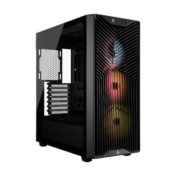 Corsair 3200D RS ARGB Mid-Tower Gaming PC Case - 3× RS120 ARGB Fans Incl - Black