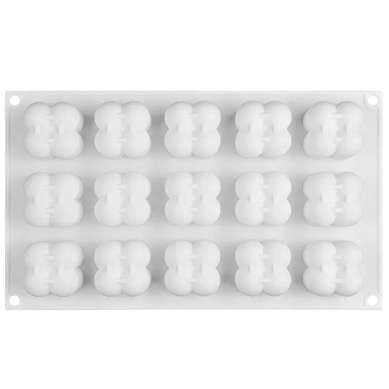 3D Bubble Candle & Mousse Cake Silicone Mold for Soap, Pudding, Desserts