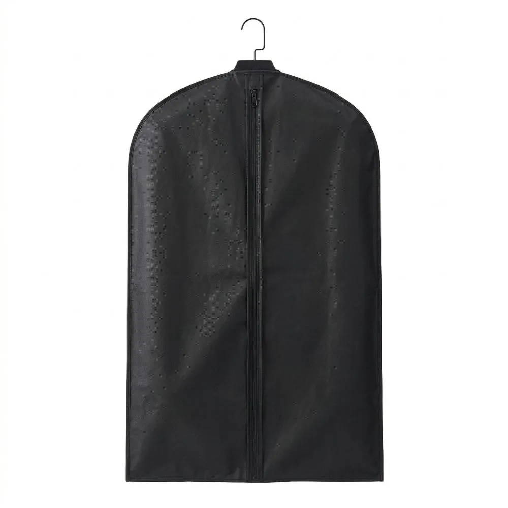 Breathable Non-Woven Garment Bag for Suits & Dresses (90 x 60cm) - Black