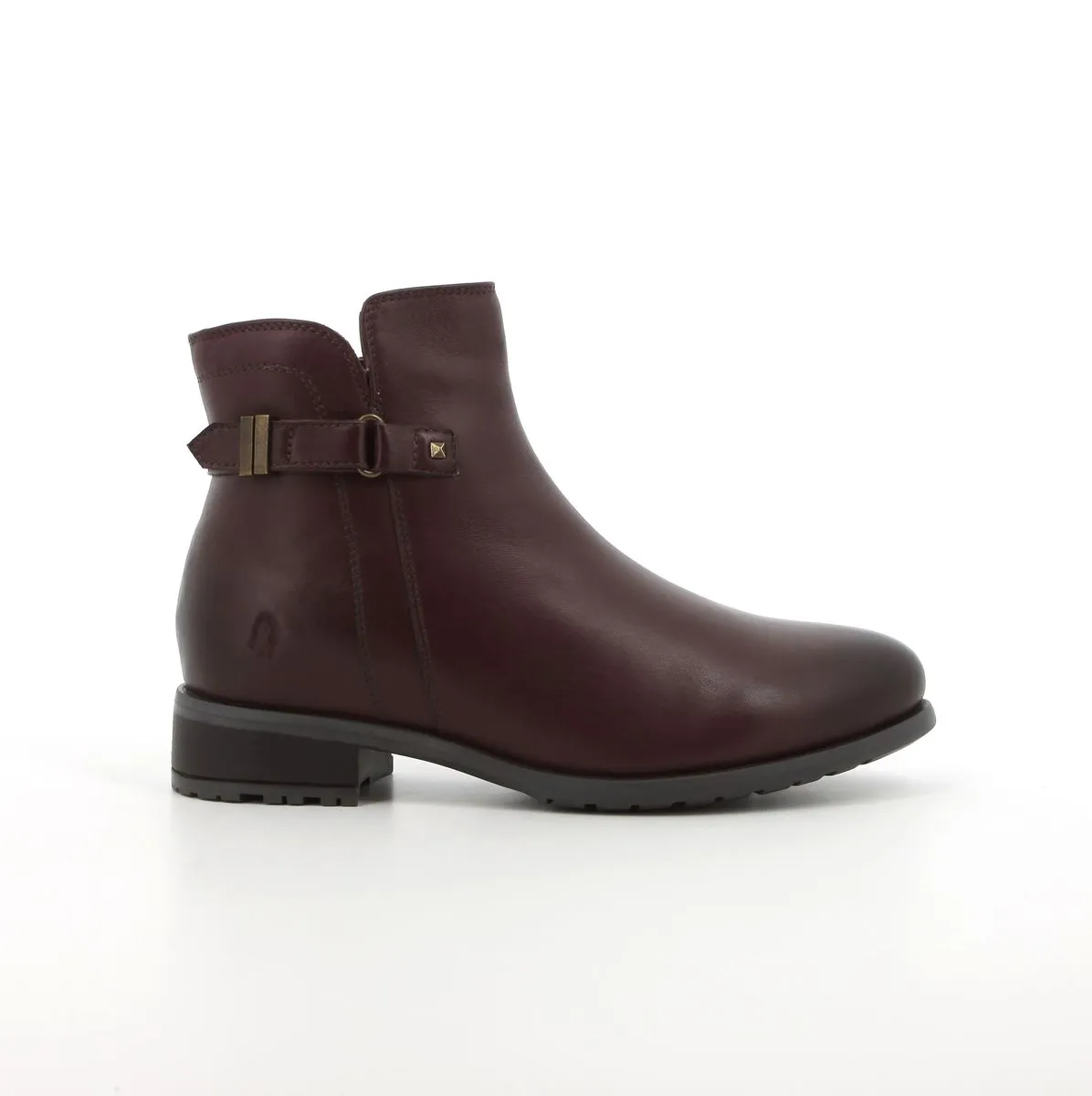 Hush Puppies Women's Mona Leather Burgundy Ankle Boot