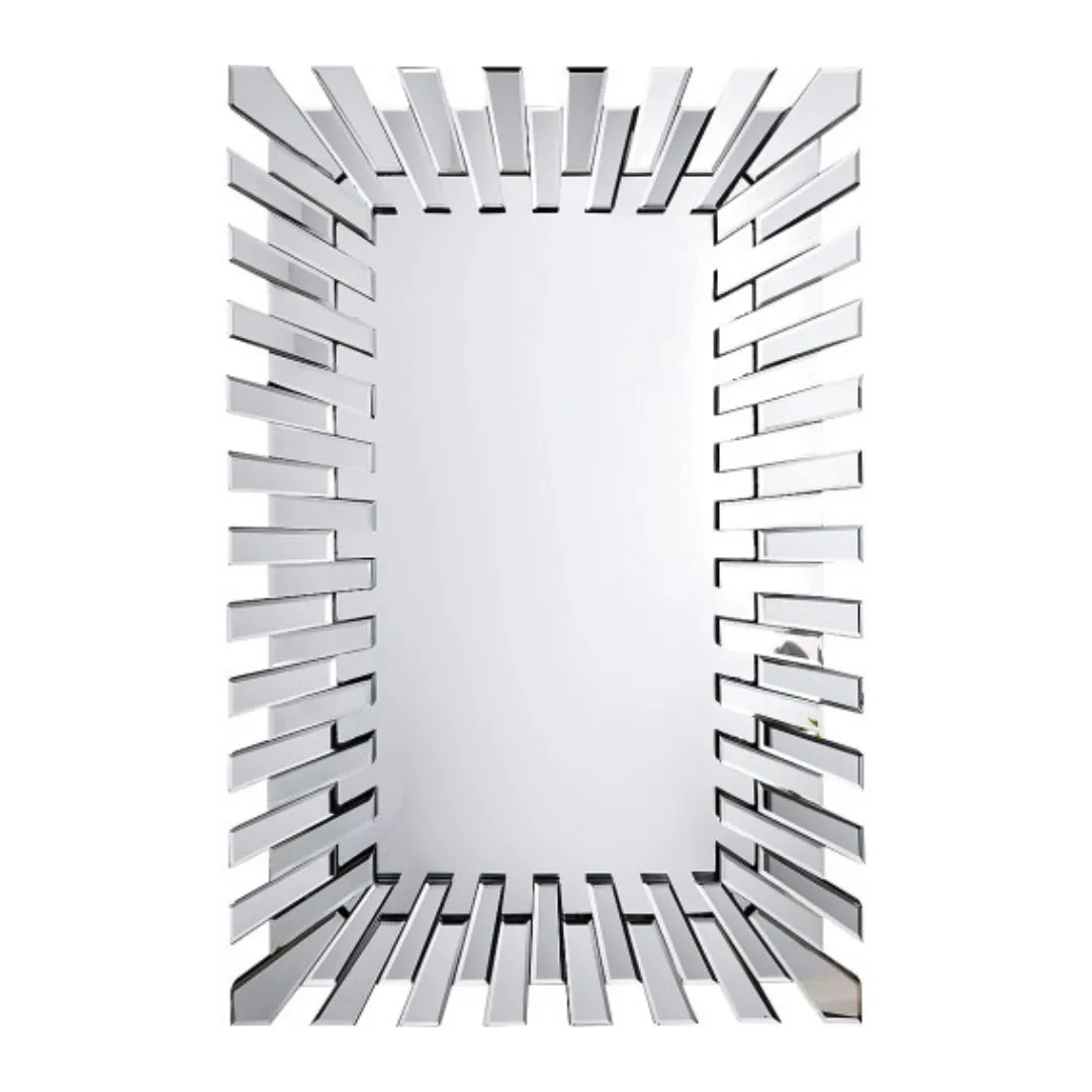 Silver Vanity Decorative Glass Mirror 70cm x 100cm