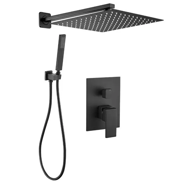 Rainbow House 20cm SUS304 Shower Set - Black