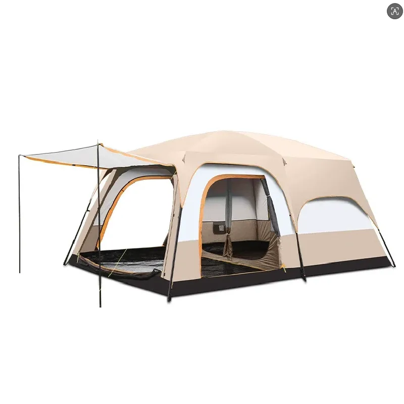 Apauls Camping Tent, 2 Room, Portable, Sun/Rain Proof, Outdoor & Family Use