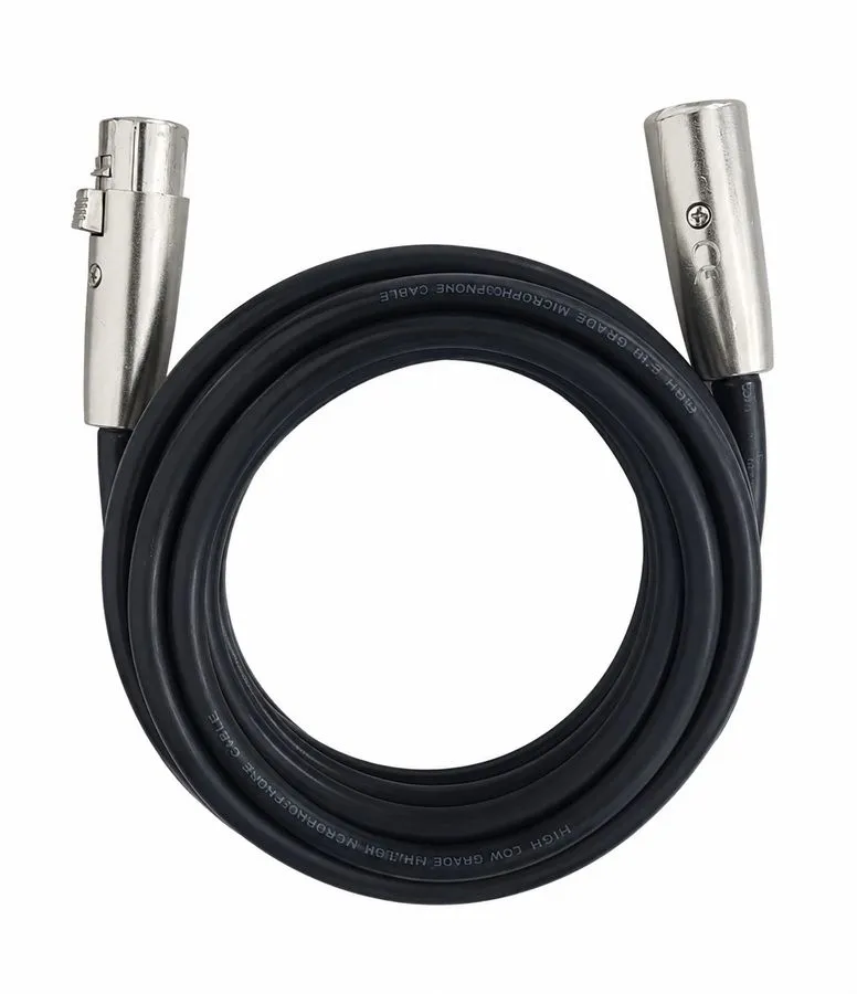 3-Pin XLR Audio Cable Female to Male Mic Cable for Recording DJ PA Systems