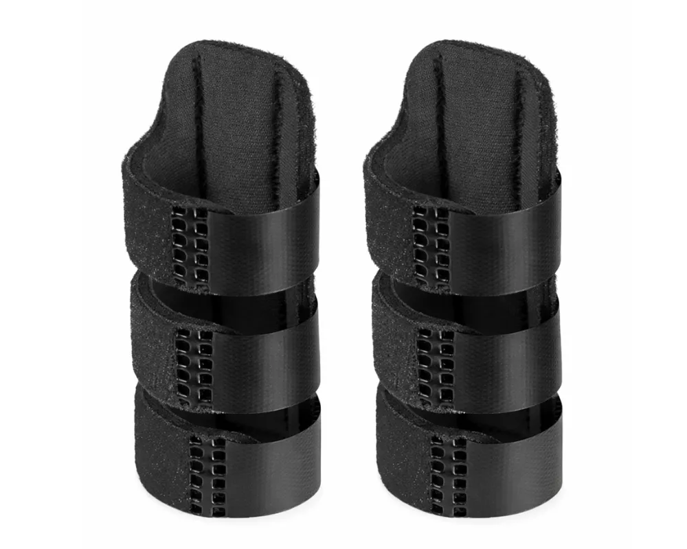 MorFansi 2 Pieces Adjustable Finger Support Splint Holder Mallet Trigger - Black