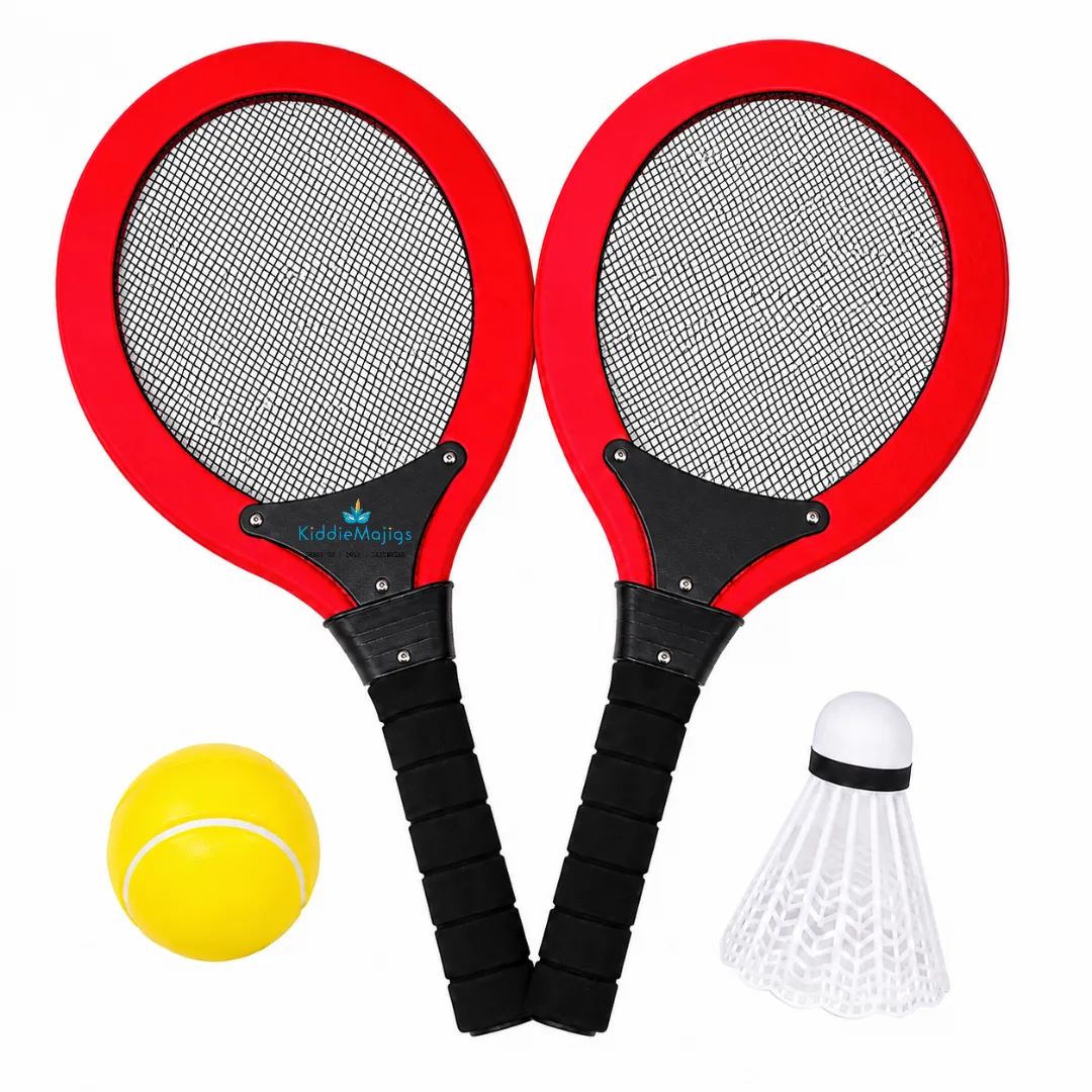 Red Racket Set with Ball & Shuttlecock - Outdoor Sports Toy