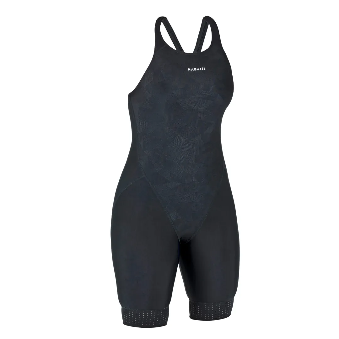 Decathlon - Nabaiji Women's Shorty Swimsuit - Kamyleon Geol Black