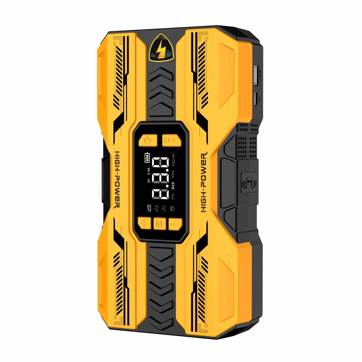 3 In 1 12V Car Jump Starter Portable Auto Battery Booster With Air