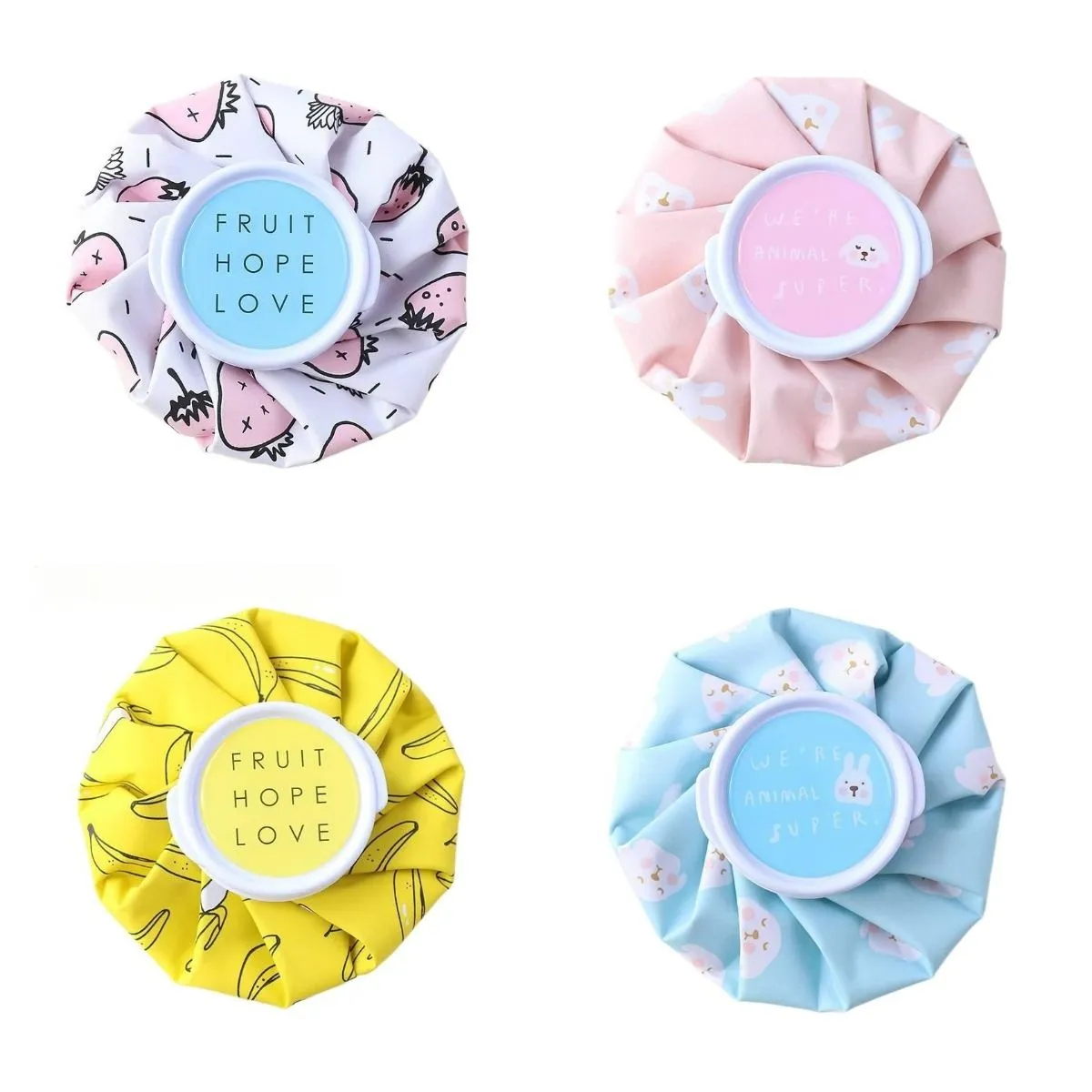 Cartoon Water-Filled Cold/Hot Pack Foldable Fabric Ice Bag