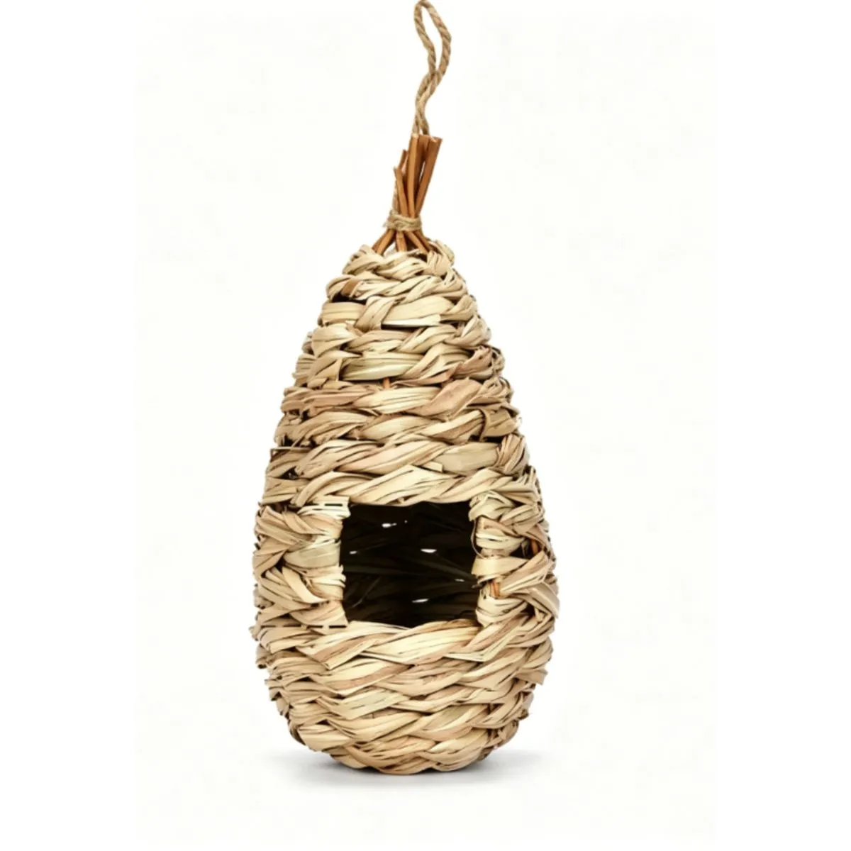 Natural Grass Hanging Bird Hut Hand Woven Nest