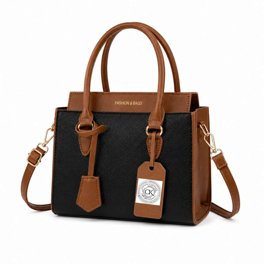 Captain - K Leather Large Capacity Luxury Handbag - Black
