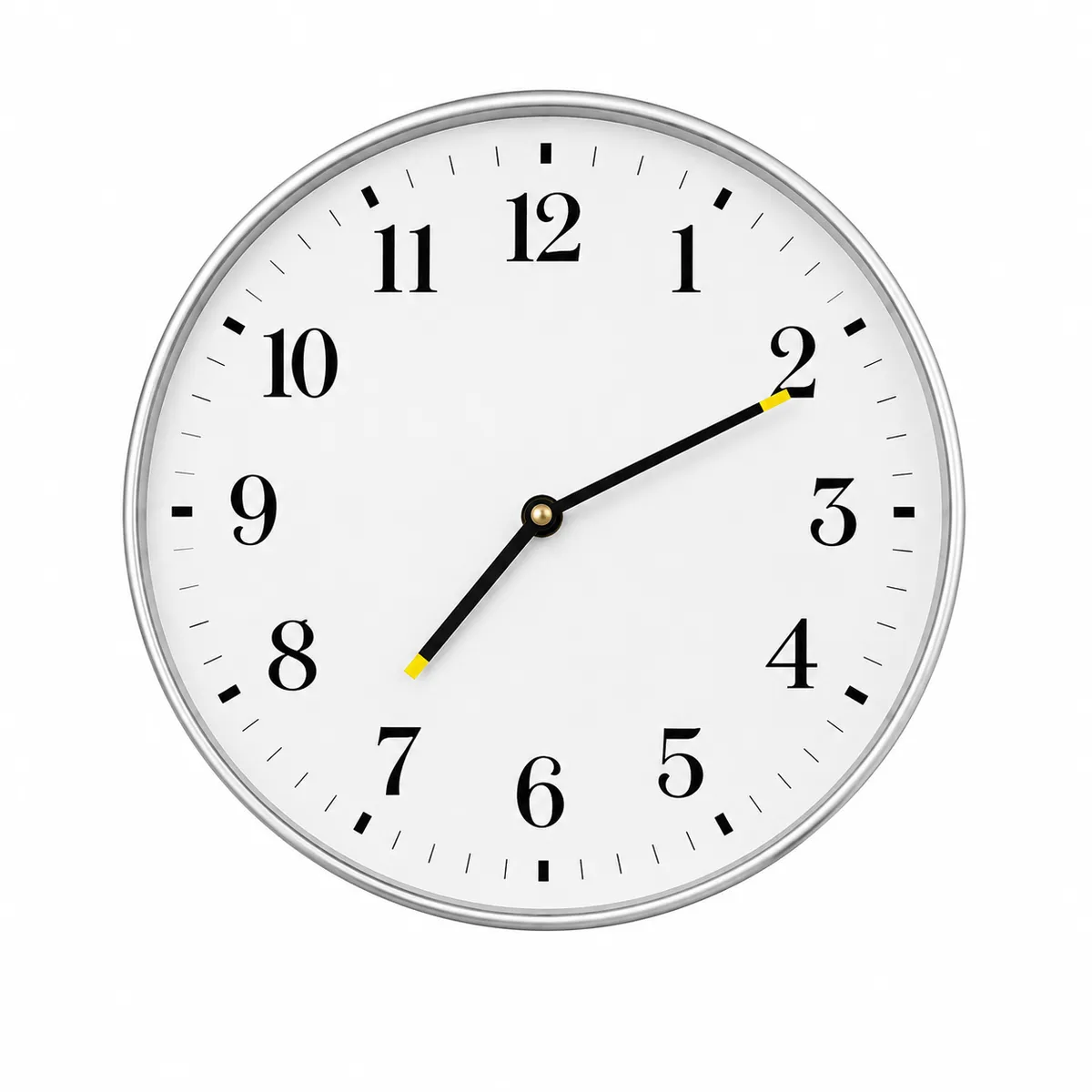J J CloudLine Modern Living UrbanNest Silent Wall Clock - Siler and White