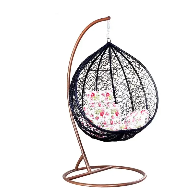Hanging Nest Chairs Patio / Garden / Balcony Swing Chairs - Black Colour