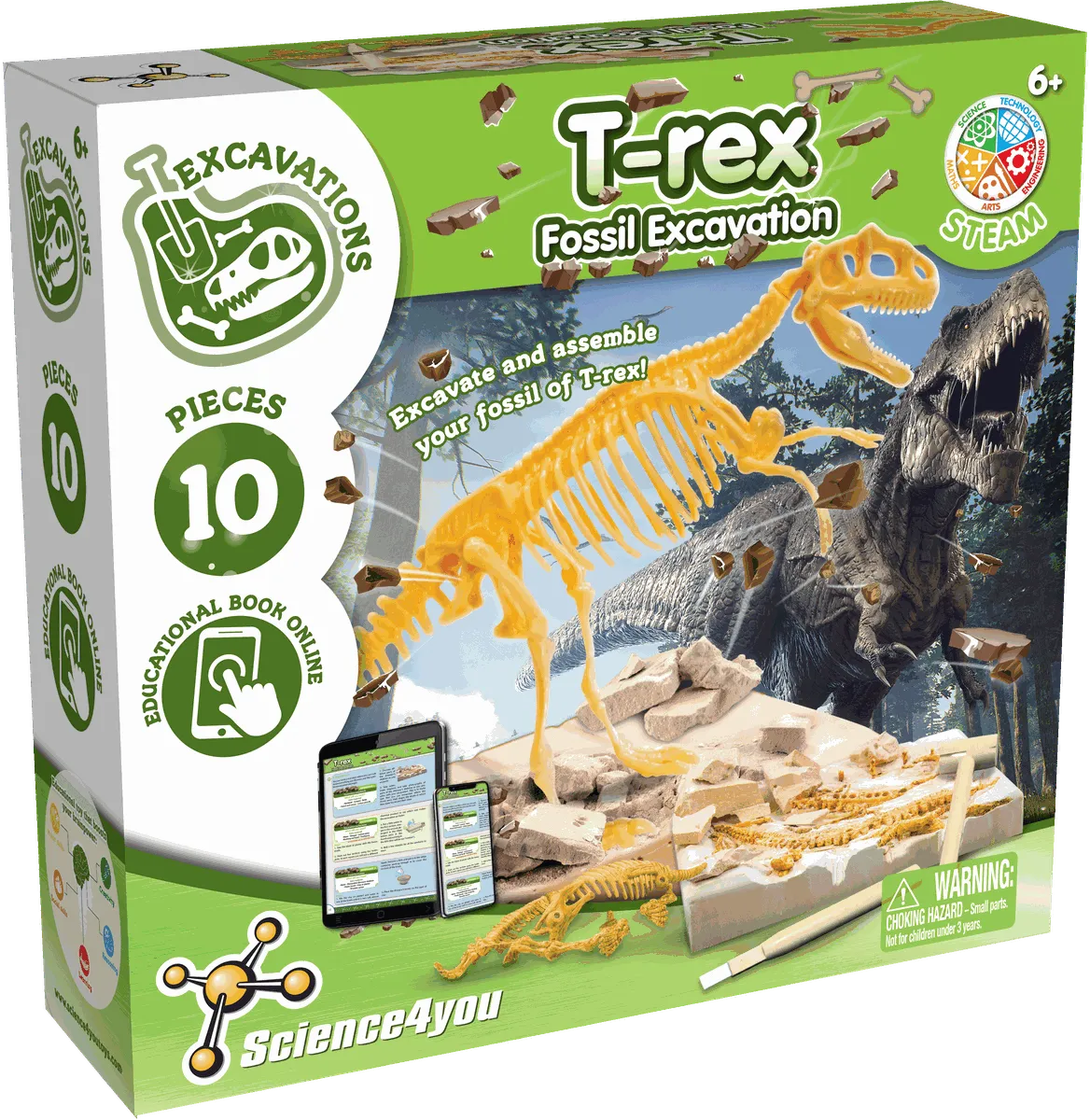 Science4you - T-Rex Fossil Dig Kit for Kids - Excavation & Dino Toys