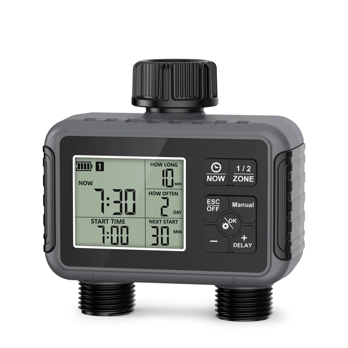Digital Sprinkler Timer - Dual Zone Garden Water Irrigation