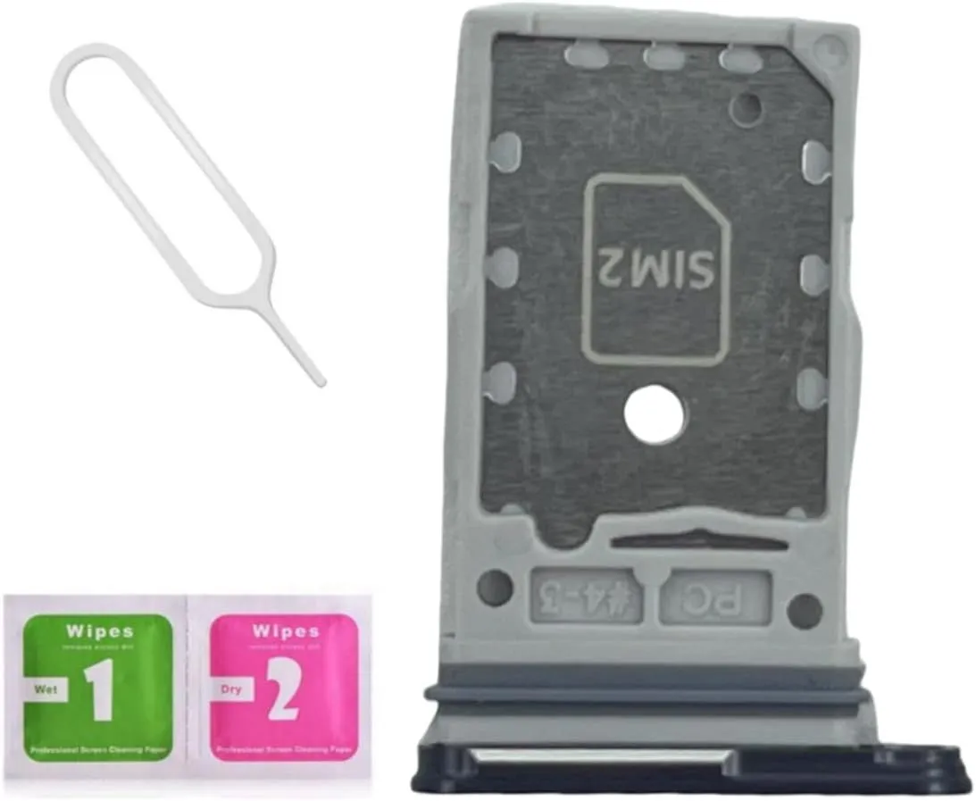 Replacement Sim Tray for Samsung Galaxy S24/S24 Plus with Sim Ejector - Black