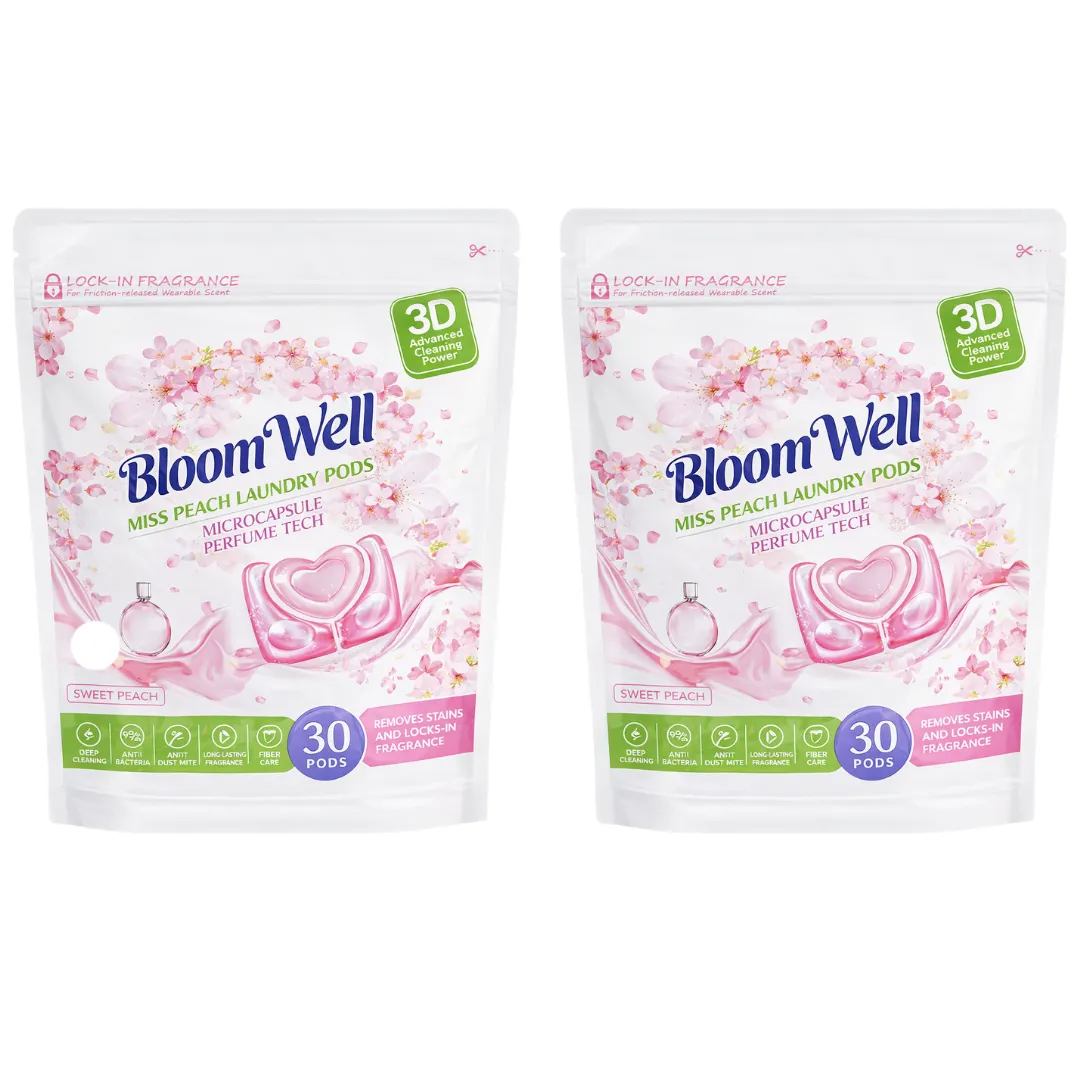 Miss Peach Laundry Pods 3in1-60 pods-Stains, Fabric Care, Gentle, Detergent