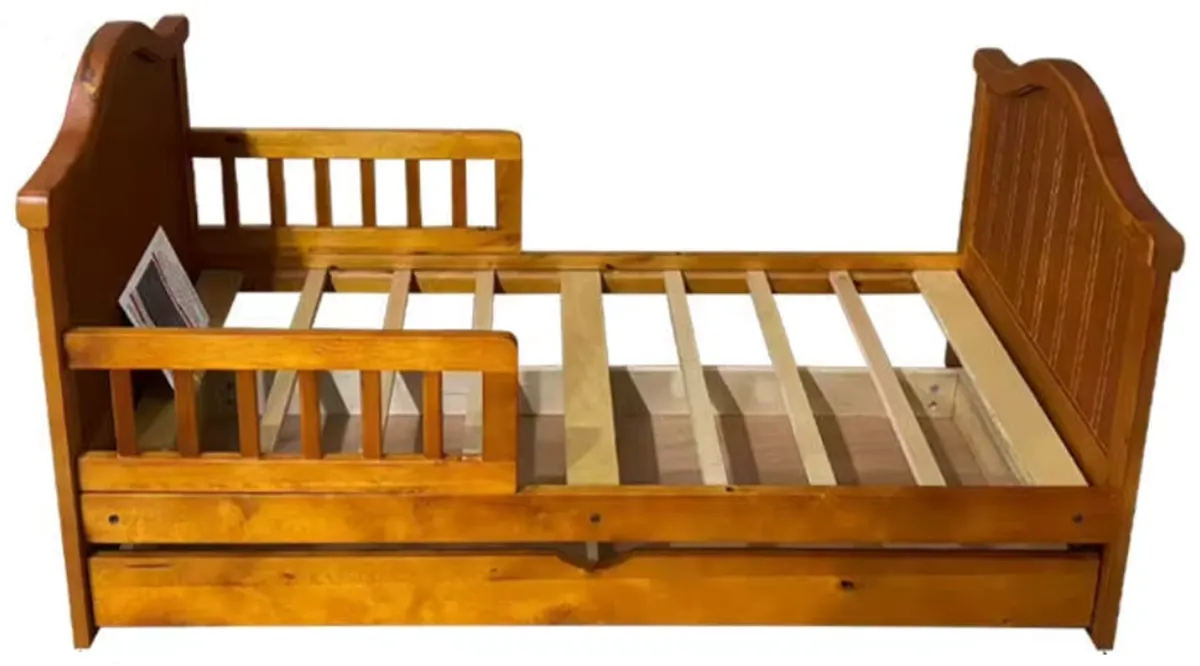 Modern Children's Floor Toddler Bed, Frame Bed, Solid Wood Children's Bed