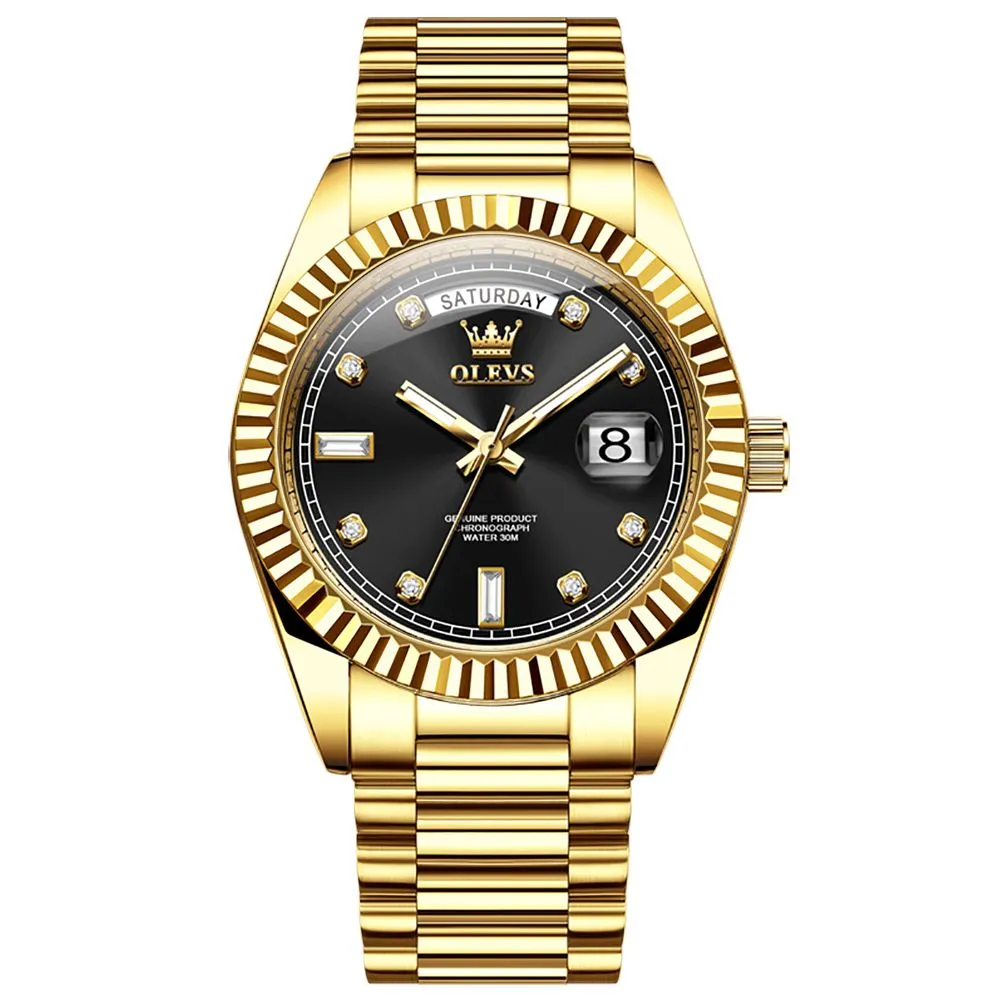 Luminous Men Watches Waterproof Stainless Steel Buckle Wristwatch