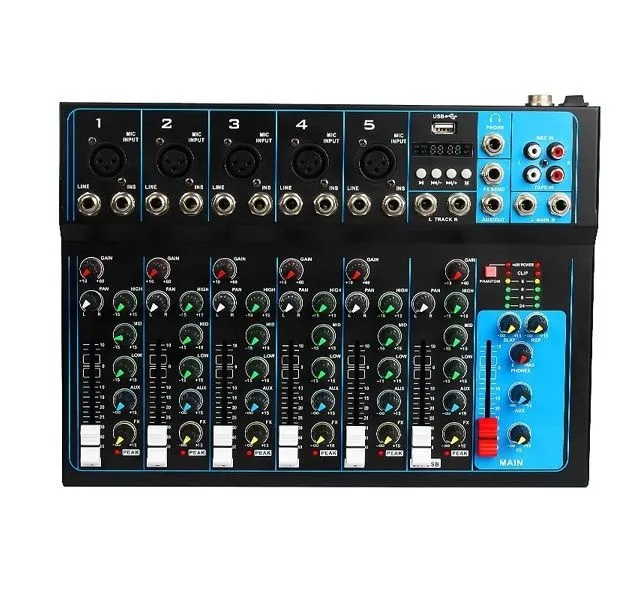 GLS-20375456 DJ 7 Channel Audio Sound Mixing Console