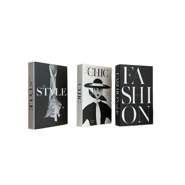 Preppy Decorative Books for Neutral Home Decor Display