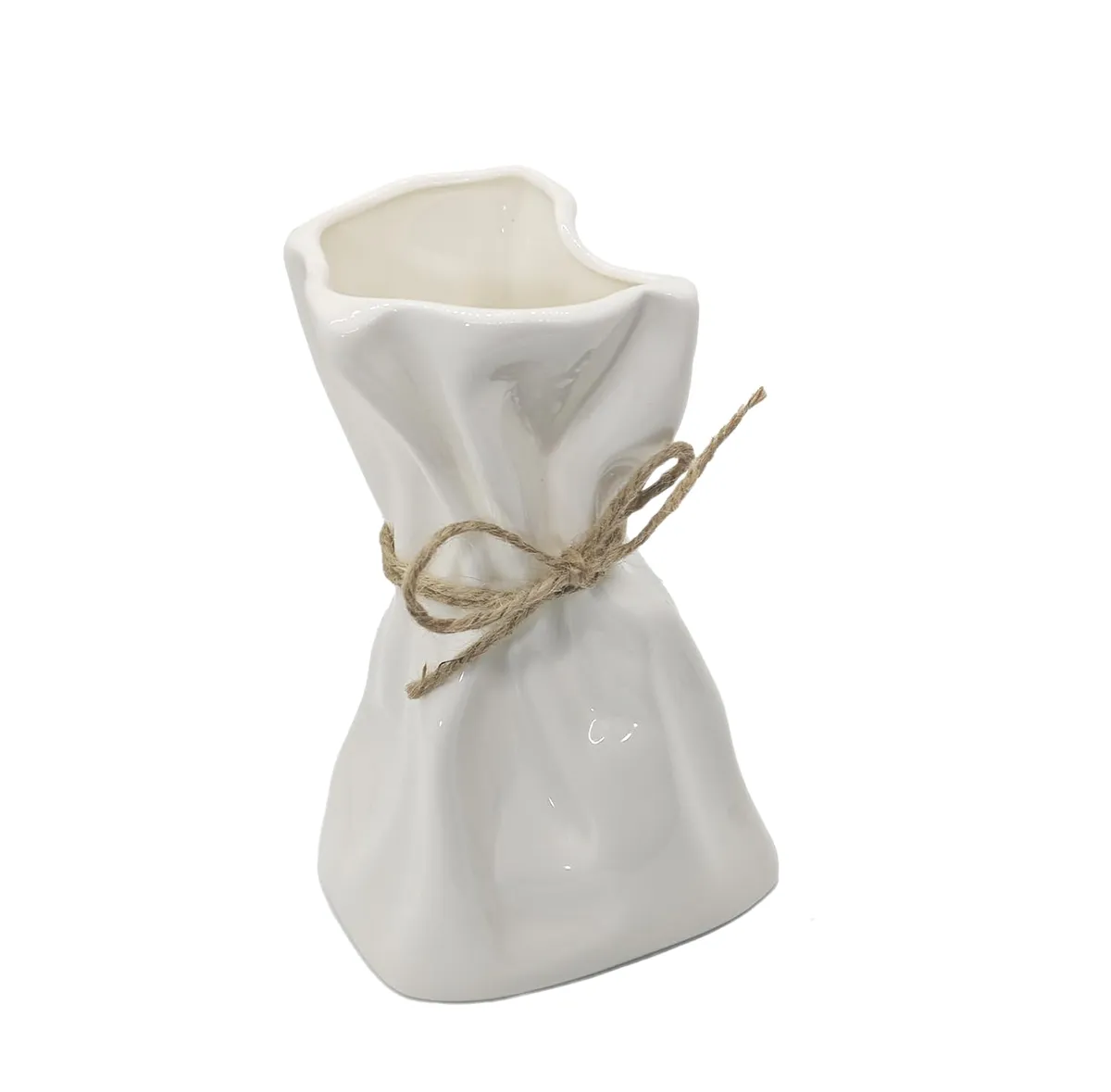 Money Bag Vase - Entrance Decoration Flower Arrangement Piece