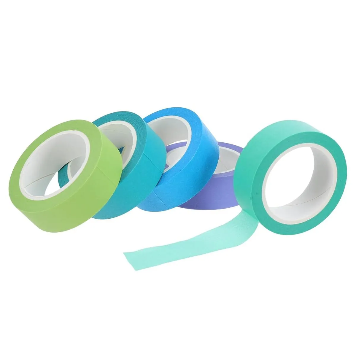 5pcs Washi Tape Set for Journaling and Scrapbooking, Writable Labeling